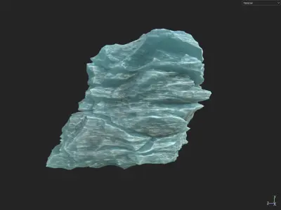 Low poly Cliff Formation Iceberg Low-poly 3D model