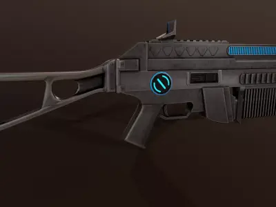 Sci-Fi Bizon Low-poly 3D model