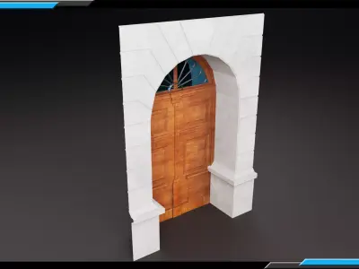 Building Architecture Element Textured Base Mesh 15 Low-poly 3D model