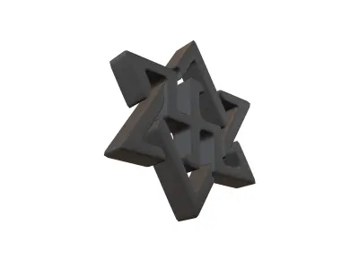 Raelism Symbol v1 002 Low-poly 3D model