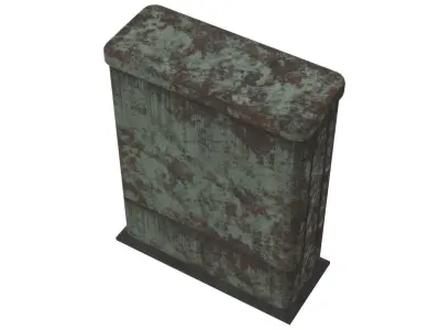 Electrical Enclosure 1 Rusty Lowpoly Low-poly 3D model