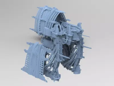 Dark Caribbean monlith temple spire tower 3  3D model