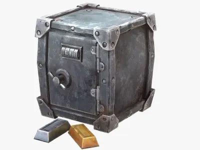 Stylized Safe Low-poly 3D model