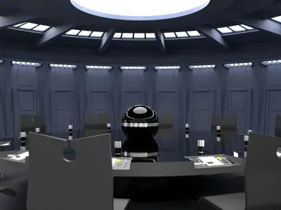 Complete Set 6 - Death Star Conference Room 1-6 scale Hottoys  3D Model Pack