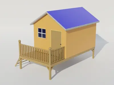 Small House Low-poly 3D model