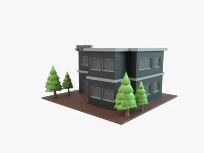 Prison 3D Illustration 3D model