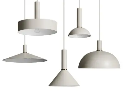 Ferm Living Collect Dome Pendant Shade Low-poly 3D model