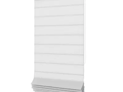 White Roman Blinds 3D model
