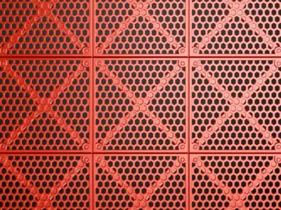 Red Metal Grill Transparent PBR Seamless Texture