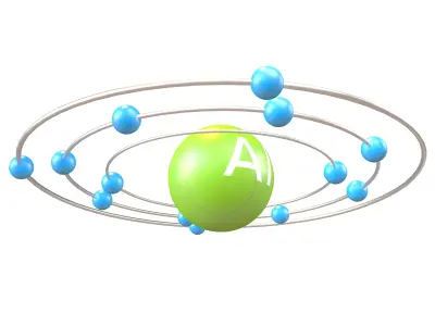 Aluminium Chemical Element v3 002 Low-poly 3D model