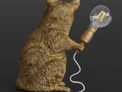 Raccoon Table Lamp 3D model
