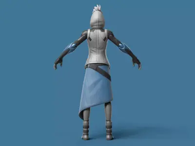 Sultura Cyberpunk Rigged Character 3D model