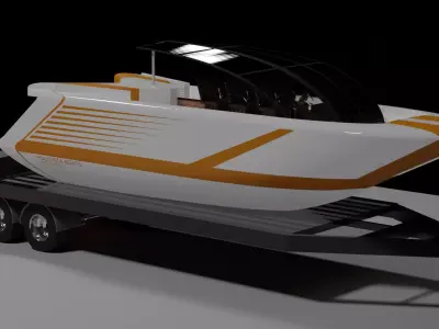 Modern Luxury Speed Boat 3D model