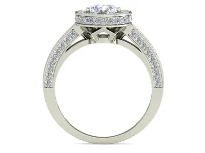 Women Wedding Engagement Ring 3D print model 14