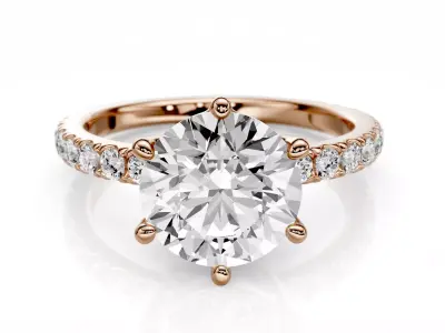 Engagement ring Soraya 1-50ct 3D print model