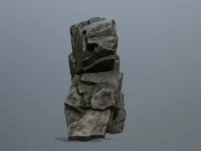 Stone rock Low-poly 3D model buy