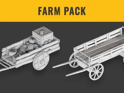 74 Farm equipment - Game Ready - Low-poly 3D model