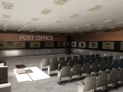 Post Office Low-poly 3D model