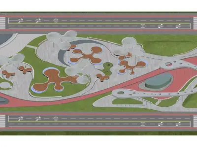 Modern Urban Park 3D model