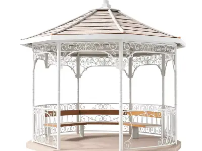 Elegant Gazebo model pack Low-poly 3D model