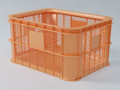 Plastic Milk Crate 3D model