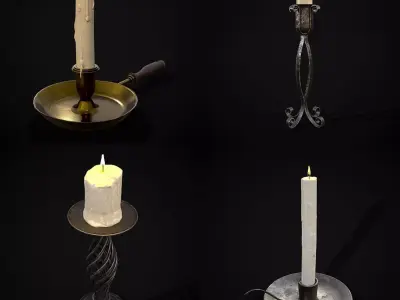 Medieval Lights Mix Three 3D Model Pack