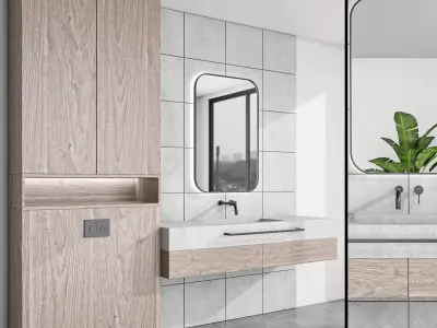 contemporary bathroom furniture  3D model