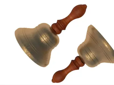 3D Hand Bell Brass 3D model