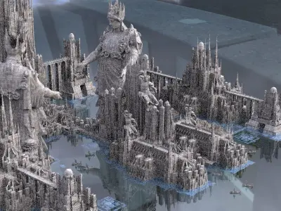 Temple of Helios Light Bringers Colossal Halls Kit bash 3D model