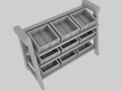Fruit Rack Untextured  3D model