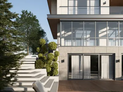 Modern Three Storey Villa 3D model