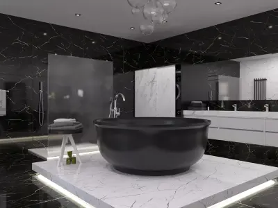 Bathroom 12 Low-poly 3D model