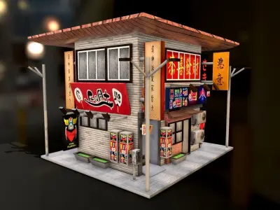 Japanese firm inspect Low-poly 3D model