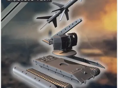 E-100 mit Raketenwerfer R-1 Rakete Entwicklung rocket artillery  3D print model