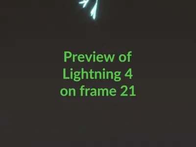Animated Lightning v4 Low-poly 3D model
