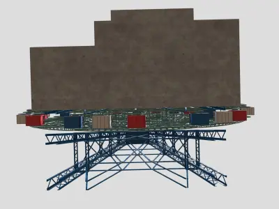 Ferris Wheel Low-poly 3D model