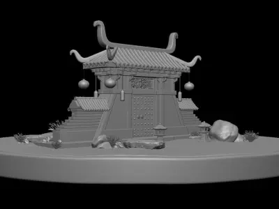 Chinese Gate 3D print model