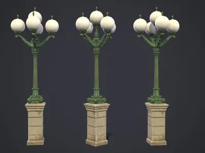 Street light Low-poly 3D model 44