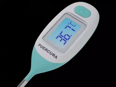 Rectal Thermometer Low-poly 3D model