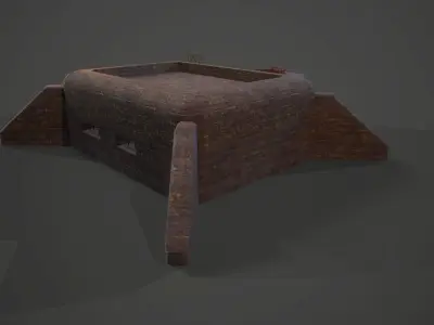 Bunker Dot Low-poly 3D model