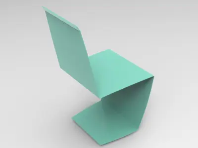Saka Chair Low-poly 3D model
