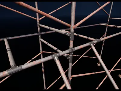 Scaffolding Low-poly 3D model get