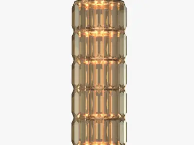 Julien 17 Inch Tall ADA Wall Sconce With Firenze Crystal 3D model