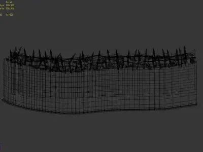 Game Desert - Building - City Wall 01 3D model