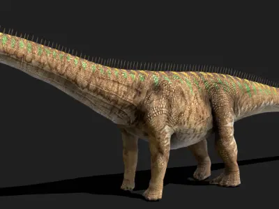 Diplodocus The Whip-Tailed Titan of the Jurassic Low-poly 3D model