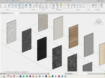Material - Texture Revit Family 3D model