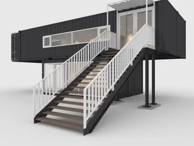 Collection Container House 3D Model Pack