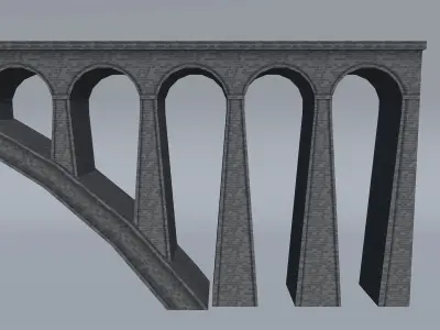 Lowpoly bridge Low-poly 3D model