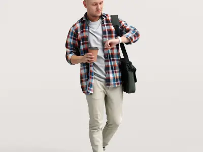 Humano Walking man 034-1855 3D model