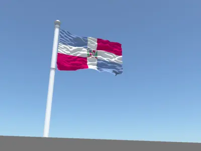 Dominican Republic flag 3D model